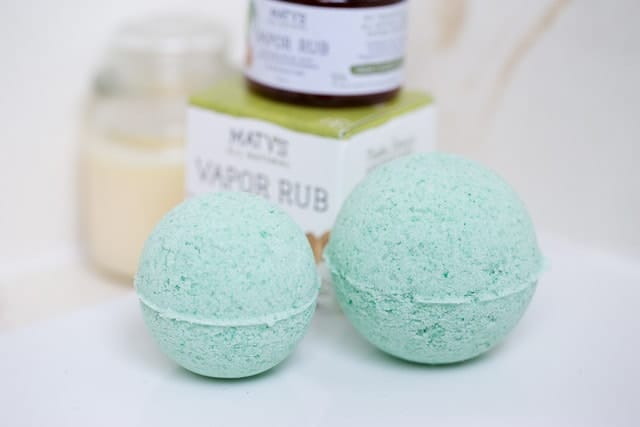 Fix those sniffles with Soothing All Natural Peppermint Bath Bombs