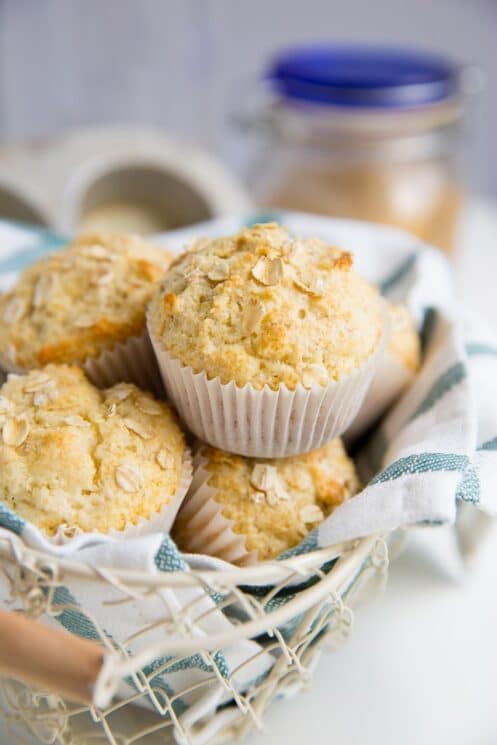 Whole Grain Maple and Brown Sugar Oatmeal Muffins