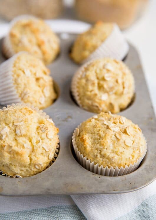 Whole Grain Maple and Brown Sugar Oatmeal Muffins