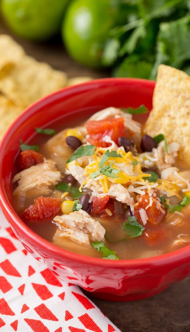 Slow Cooker Chicken Tortilla Soup (Instant Pot Recipe Too!) - Super ...