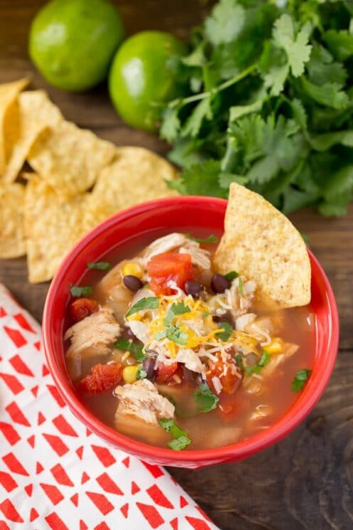 Slow Cooker Chicken Tortilla Soup and the Instant Pot Recipe too