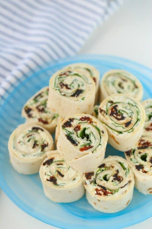 Healthy After School Snacks | Sun Dried Tomato Pinwheels | Beanstalk Mums 