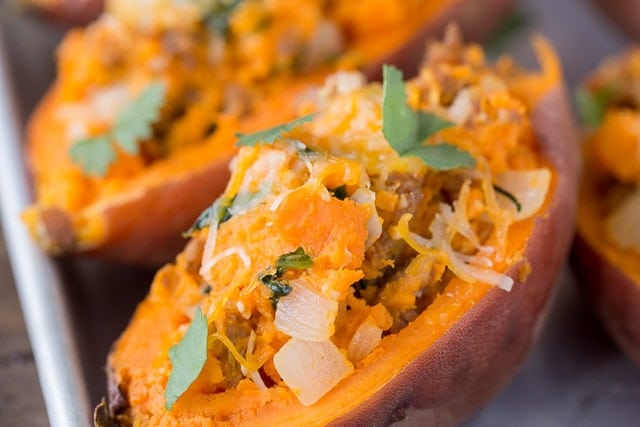 Healthy Dinner Recipe Twice Baked Sweet Potatoes