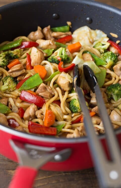 Easy to make Veggie-Packed Chicken Teriyaki Noodle Bowls