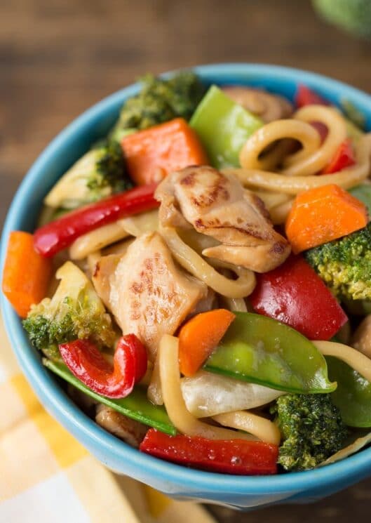 Veggie Chicken Teriyaki Noodle Bowls