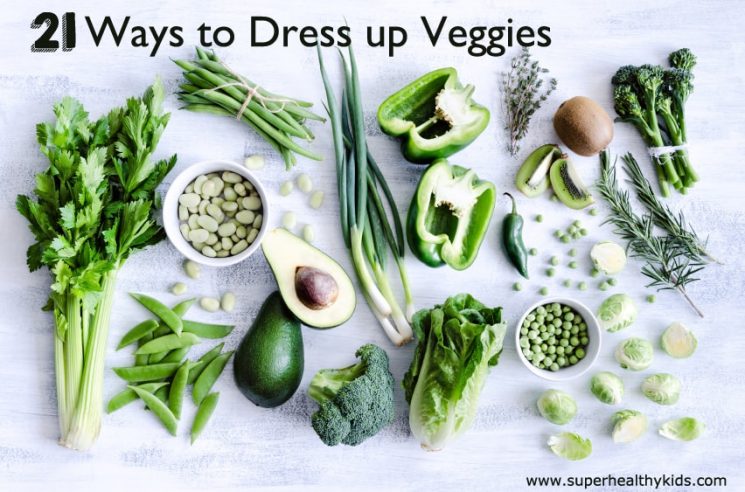 21 Ways to Dress Up Veggies. No boring veggies for your kids today! Try these 21 ways to dress them up!