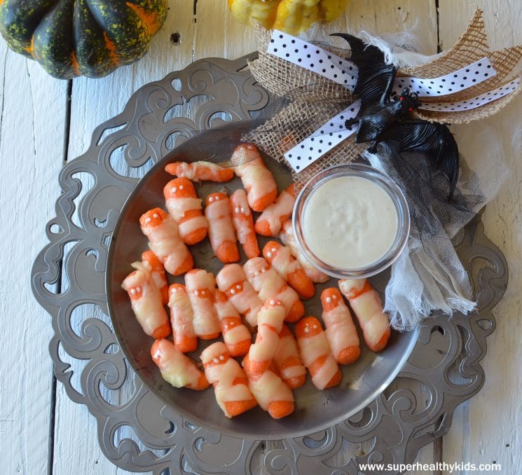 Healthy Halloween Mummy Tray. The busy Mummy's way to a festive snack!