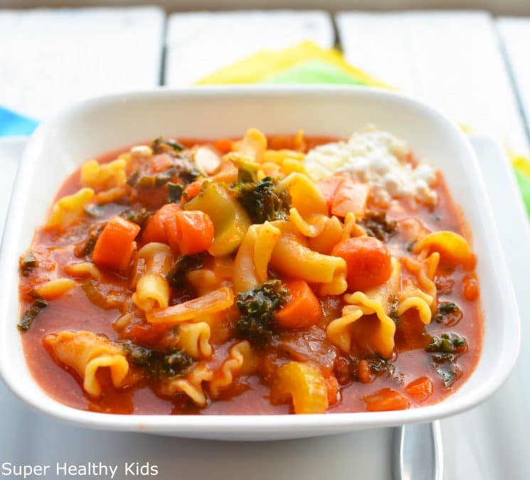 Lasagna Vegetable Soup Recipe. Lasagna soup! How can your kids complain about this?!