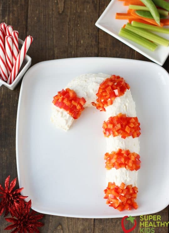 Festive Holiday Cheese Ball for Kids. Here's a cheese appetizer with a festive twist!