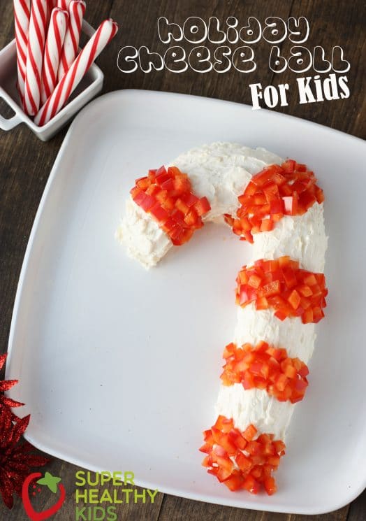 Festive Holiday Cheese Ball for Kids. Here's a cheese appetizer with a festive twist!