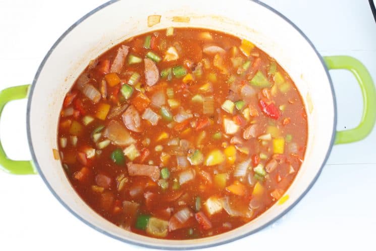 One-Pot Jambalaya Recipe for Kids. One reason we love Jambalaya- THE VEGGIES!! 