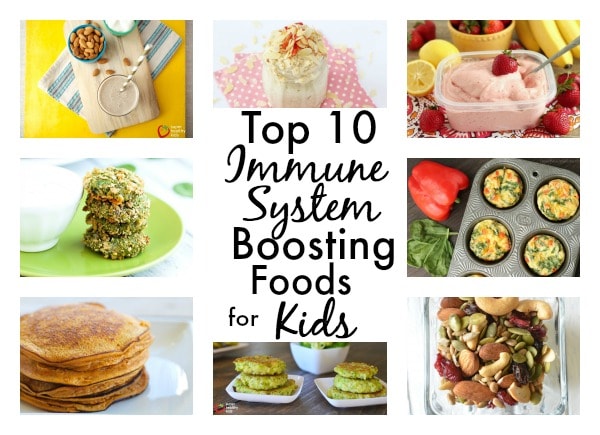 Top 10 Immune System Boosting Foods For Kids. Naturally boost their immune systems and keep your kids healthy all year long! https://www.superhealthykids.com/top-10-immune-system-boosting-foods-kids-ideas-recipes/