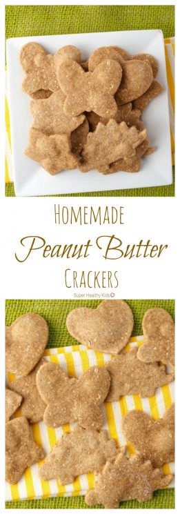 Homemade Peanut Butter Crackers. Crunchy snacking, anywhere! https://www.superhealthykids.com/homemade-peanut-butter-crackers/