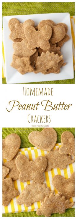 Homemade Peanut Butter Crackers. Crunchy snacking, anywhere! https://www.superhealthykids.com/homemade-peanut-butter-crackers/