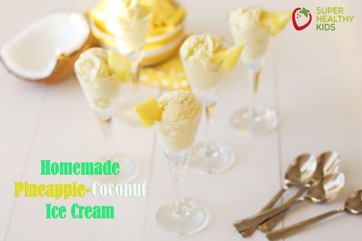 Pineapple Coconut Ice Cream Dairy Free. The Best & Healthiest Dairy Free Ice Cream!