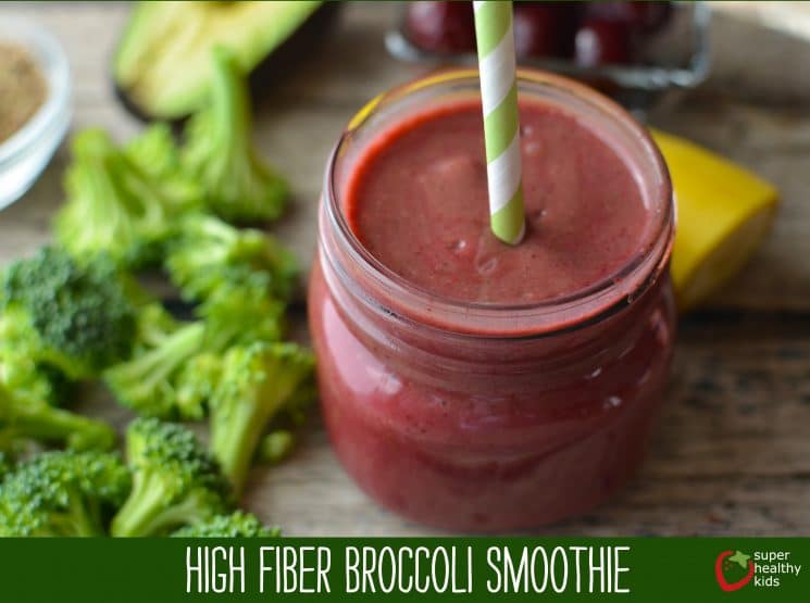 High Fiber Broccoli Smoothie. A high fiber smoothie, perfect for summer breakfast!