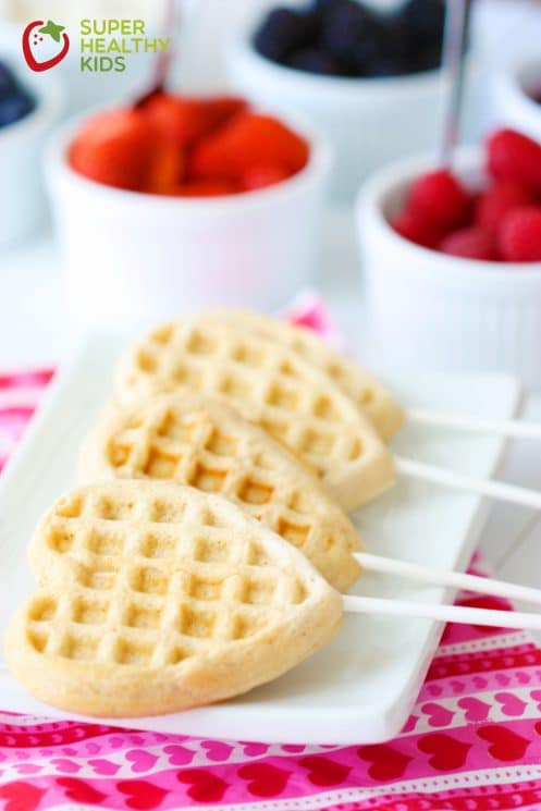 Valentines Waffle Bar for Kids. Go the extra mile to make today special for your little Valentines!