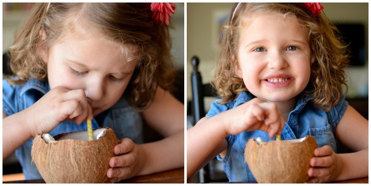 COCONUT RASPBERRY CHIA SMOOTHIE! Full of good stuff, like omega 3 fatS! Kids love it!