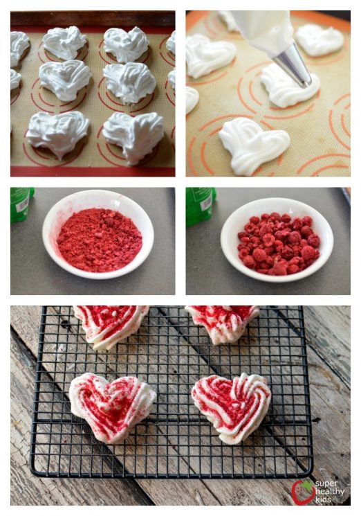 Coconut Raspberry Meringue Cookies. Light and fluffy meringue cookies that melt in your mouth!