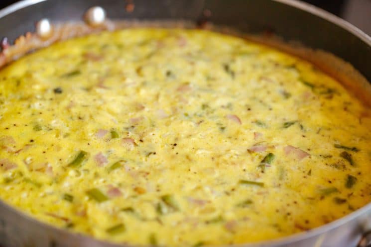 Breakfast Frittata with Asparagus. The perfect breakfast for a lazy Sunday morning!