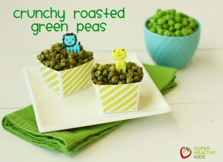 Crunchy Roasted Green Peas. Crunchy snack for toddlers!