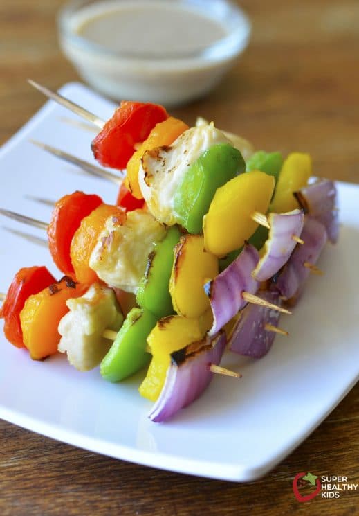 Chicken Kabobs with Asian Dipping Sauce. My kids just love these chicken kabobs. With the dipping sauce, it's even better.