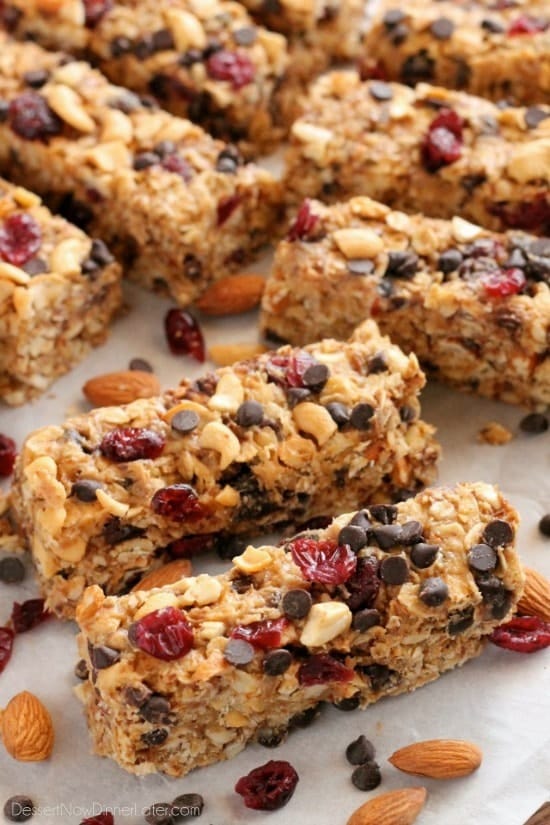 Peanut Butter Chocolate Trail Mix Granola Bars 4 — Health, Kids