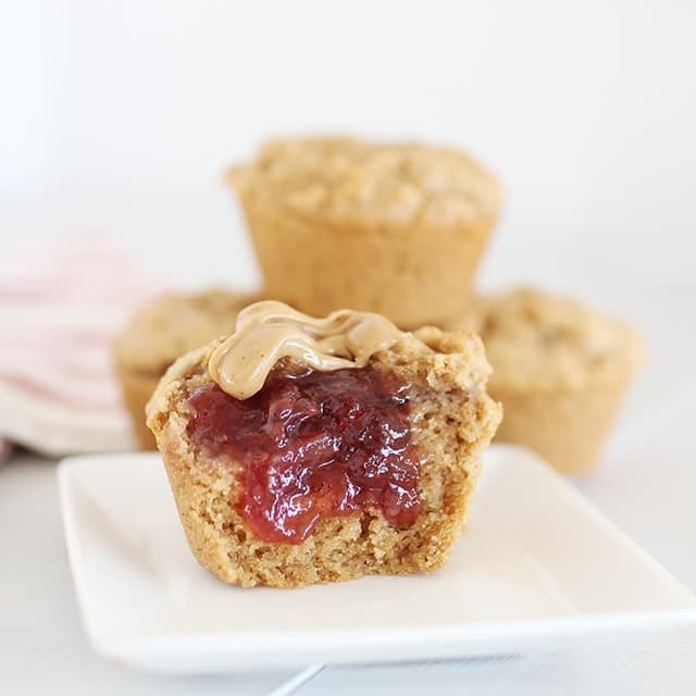 Peanut Butter &amp; Jelly Muffins - Super Healthy Kids