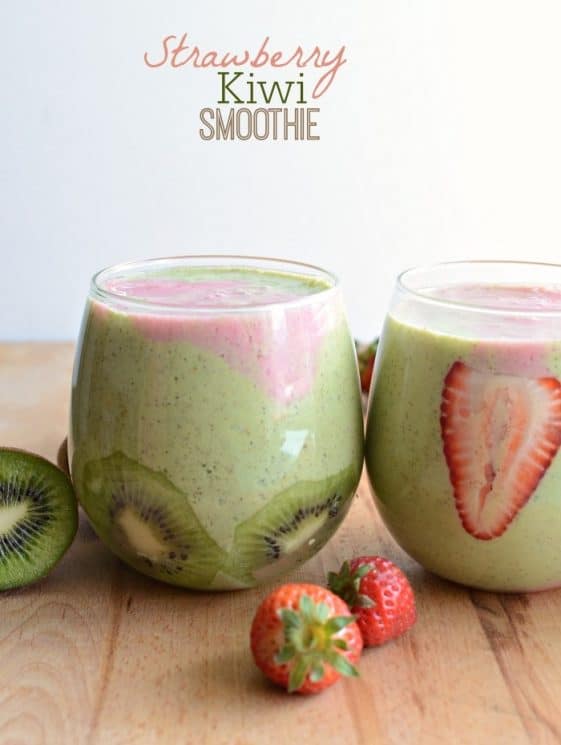 Strawberry Kiwi Smoothie Recipe. Strawberry Kiwi Smoothie quick, easy, and healthy!