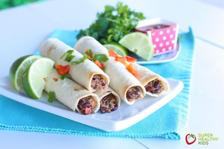 Crunchy Vegetarian Taquitos. Classic crispy bean taquito madeover with a veggie you would never expect!