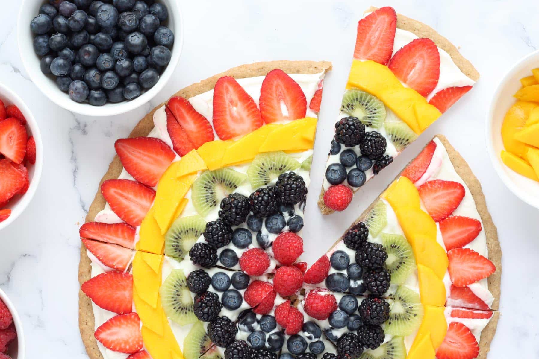 Fruit Pizza with Oatmeal Cookie Crust