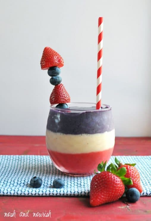 red white and blue smoothie patriotic