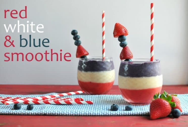 red white and blue smoothie