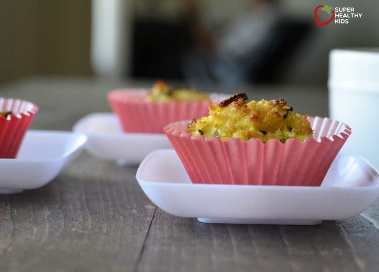 Baked Zucchini Bite Recipe. How to turn zucchini into a cheesy snack for your kids!