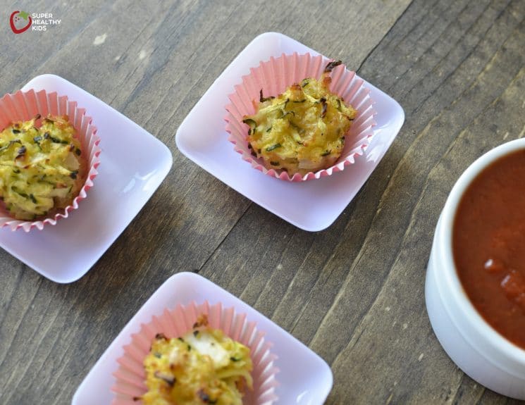 Baked Zucchini Bite Recipe. How to turn zucchini into a cheesy snack for your kids!