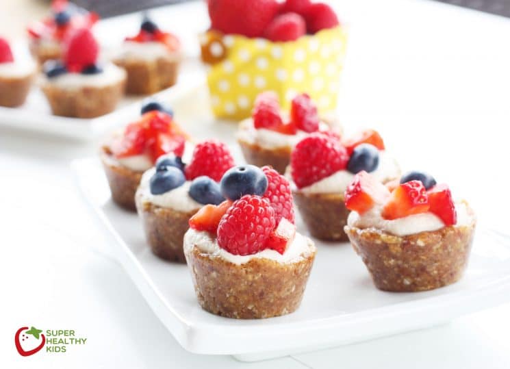 Cashew Cream Tart Recipe. These are sweet, nutty, and taste like an amazing bite of cookie mixed with fruit. www.superhealthykids.com