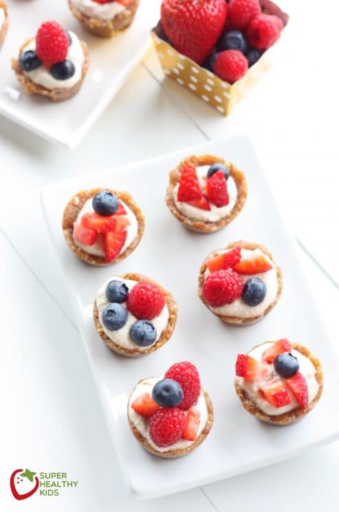 Cashew Cream Tart Recipe. These are sweet, nutty, and taste like an amazing bite of cookie mixed with fruit. www.superhealthykids.com