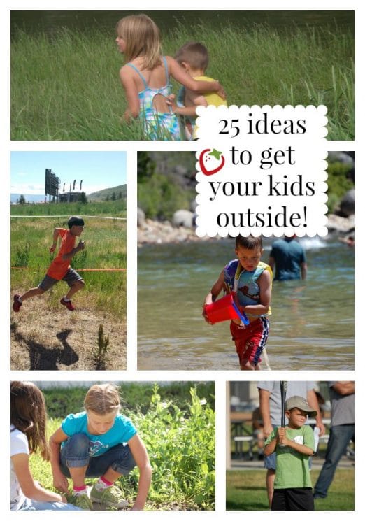 25 Ideas to get your kids outside, while it's still warm! Warmer days are coming...get your kids outside to play!