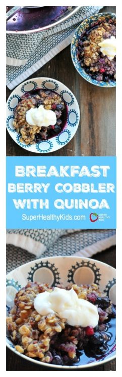 Breakfast Blueberry Cobbler. Definitely a recipe to pin for those cold mornings when you need something warm and comforting.