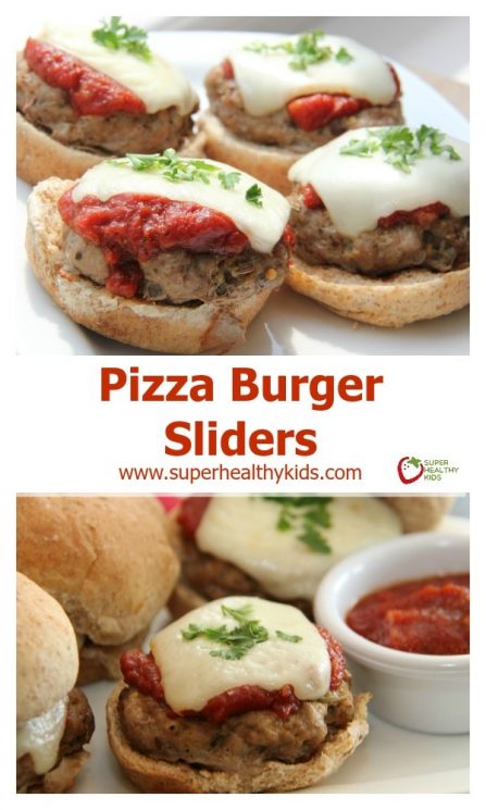 FOOD - Pizza Burger Sliders. Two of the best flavors packed into one perfect size slider. https://www.superhealthykids.com/pizza-burger-sliders/