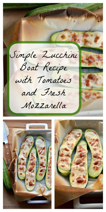 Simple Zucchini Boat Recipe with Tomatoes and Fresh Mozzarella