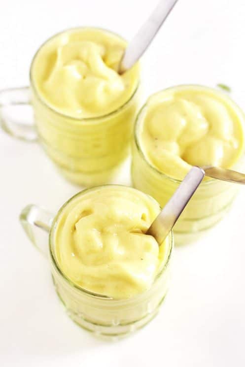 Mango Frosty - Enjoy the refreshing tropical taste of mango, banana, and lime in this easy healthy treat. (df option)