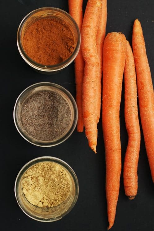 Spice Roasted Carrots - Bring in the cooling weather with these sweet roasted carrots, spiced up for fall. My children love these so much I can never make enough. Several pounds of carrots disappear in a few minutes. www.superhealthykids.com