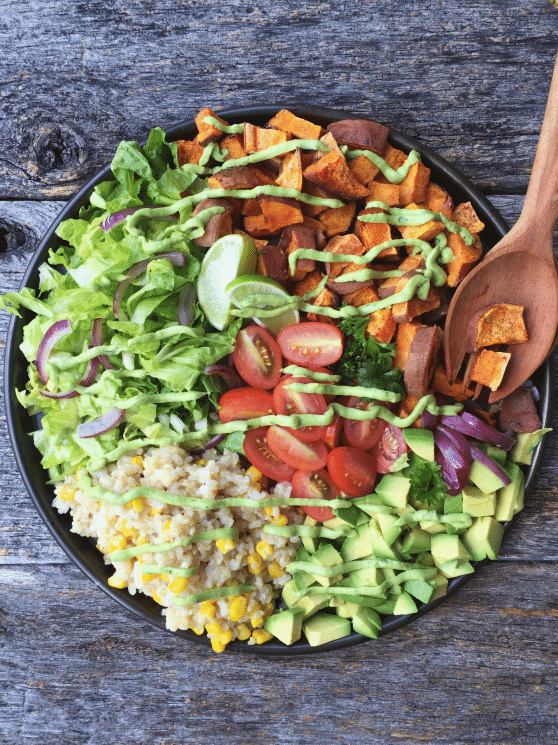 Taco Bowl with Avocado Lime Dressing. Move aside Cafe Rio! This taco bowl is fresh, amazingly delicious and can be made right in the comfort of your own kitchen! www.superhealthykids.com