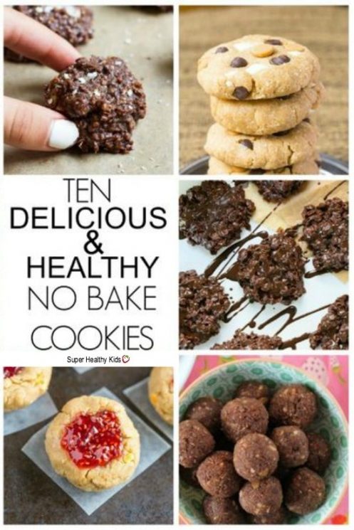 FOOD - 10 Amazing Healthy NO BAKE cookies! Kind of like eating cookie dough but better because you don't have to worry about the eggs! https://www.superhealthykids.com/10-healthy-delicious-no-bake-cookies/