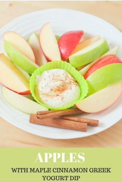 WITH MAPLE CINNAMON GREEK YOGURT DIP