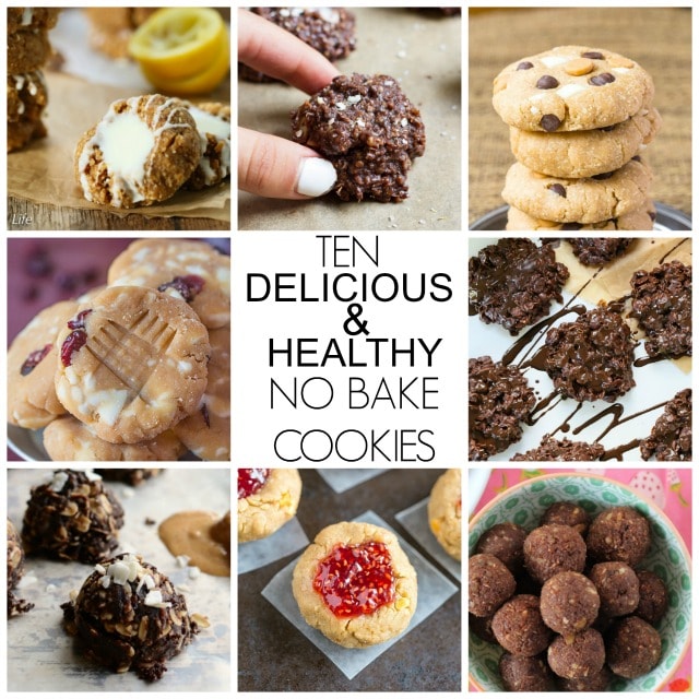 10 Amazing Healthy NO BAKE cookies! Kind of like eating cookie dough but better because you don't have to worry about the eggs! www.superhealthykids.com