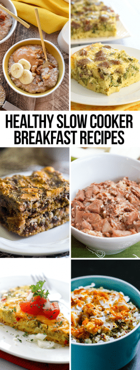 Healthy Slow Cooker Breakfasts- Looking for a quick & healthy breakfast? Whip out your slow cooker & prep one of these nutrition-packed recipes for the AM!