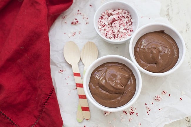 This Vegan Chocolate Peppermint Mousse is so creamy and delicious! www.superhealthykids.com