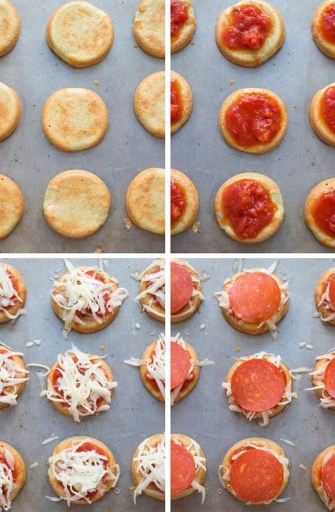 Mini Quinoa Pizza Bites. How to make healthy quinoa pizza crust using just 5 simple ingredients (and it's gluten-free + vegan too!)